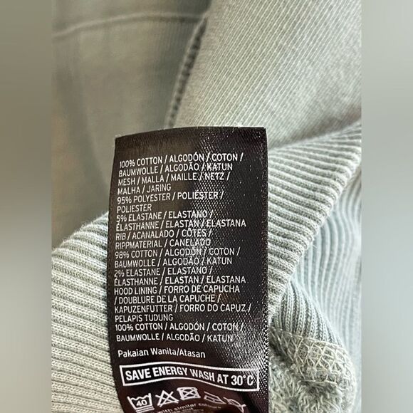 Ivy Park hoodie in green and black velvet with mesh Large - Picture 8 of 9